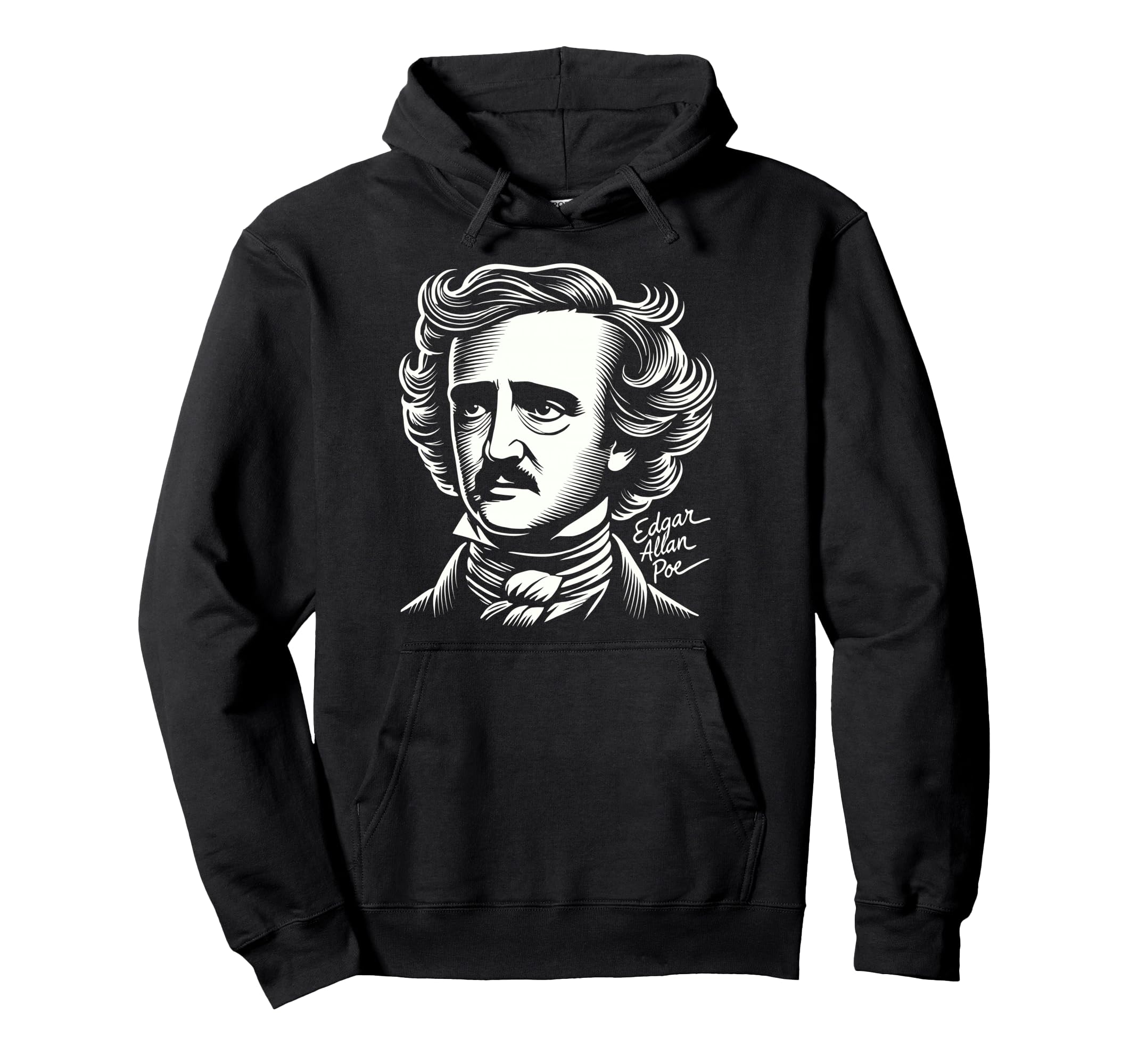 Edgar Allan Poe Raven Gothic Hoodie - Custom Art Print for Adults - T-Shirt, Sweatshirt, Hoodie