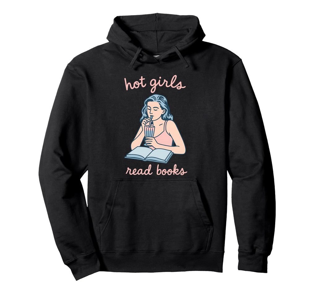 Book Lovers Hot Read Books Hoodie - Aesthetic Graphic for Adults - T-Shirt, Sweatshirt, Hoodie