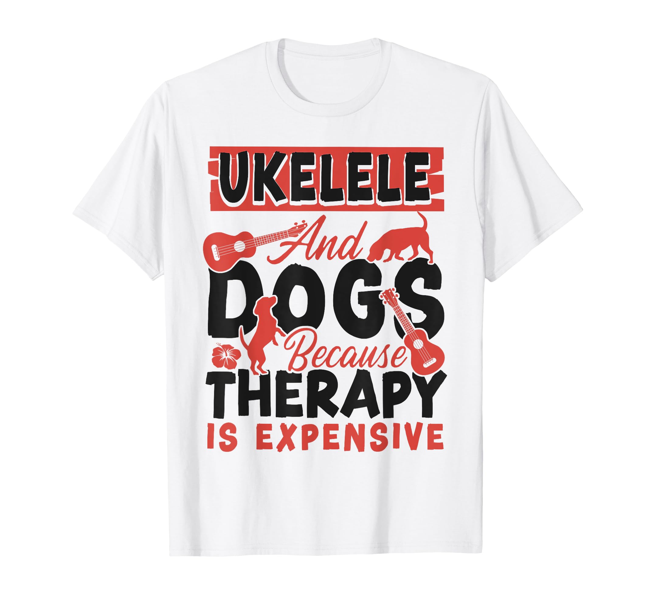 Hawaiian Ukulele Uke Dog Ukulele And T-Shirt - Custom Art Print Men Women - T-Shirt, Sweatshirt, Hoodie