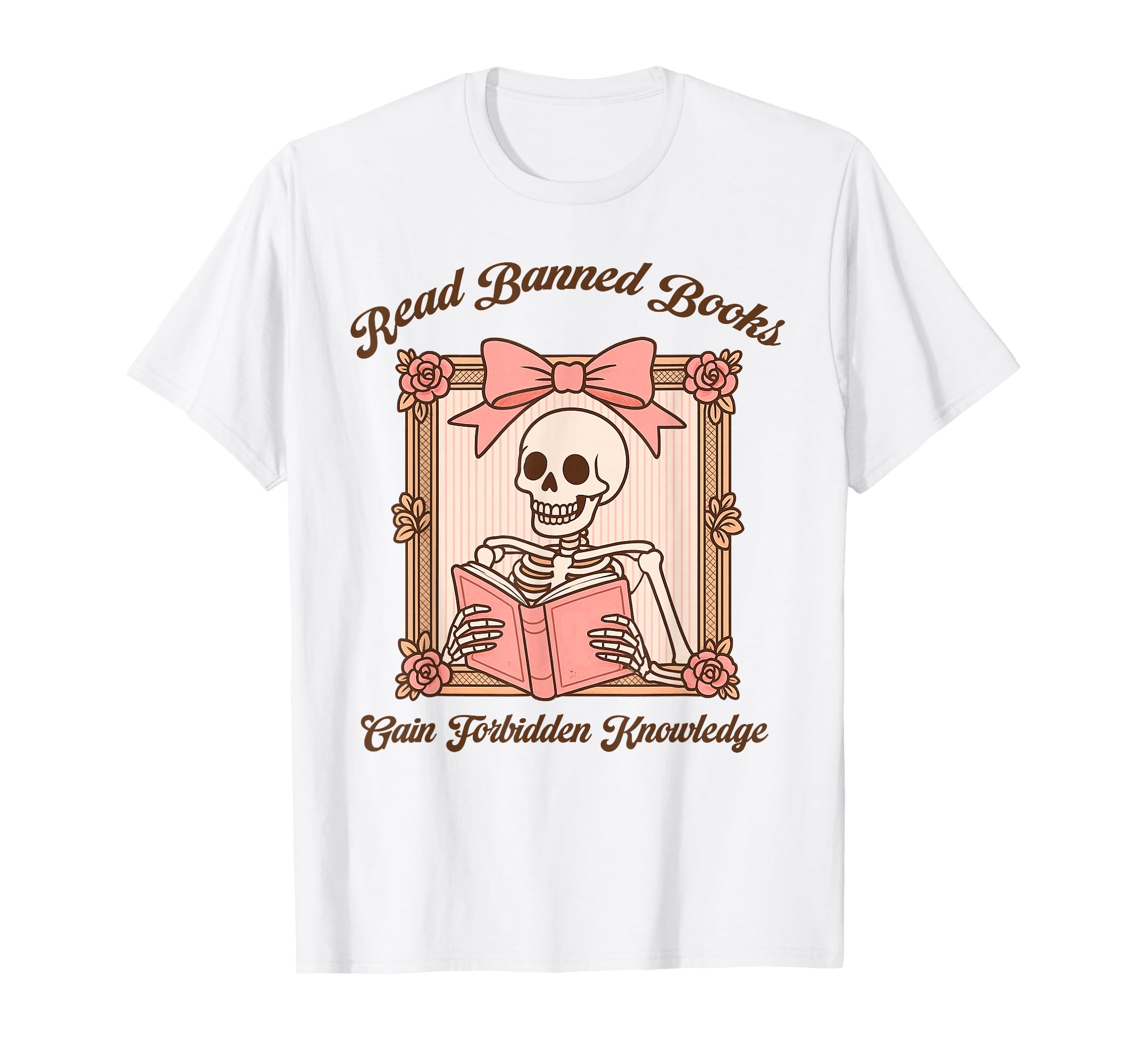 Banned Book Reading Skeleton Bookish T-Shirt - Novelty Apparel Men Women - T-Shirt, Sweatshirt, Hoodie