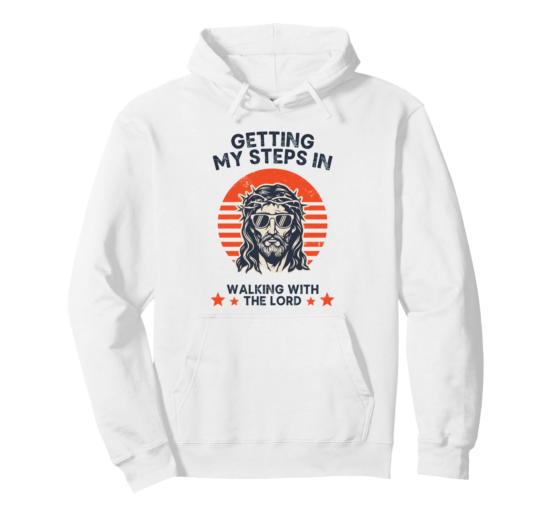 Getting My Steps Walking Lord Jesus Hoodie - Minimalist Print Unisex - T-Shirt, Sweatshirt, Hoodie