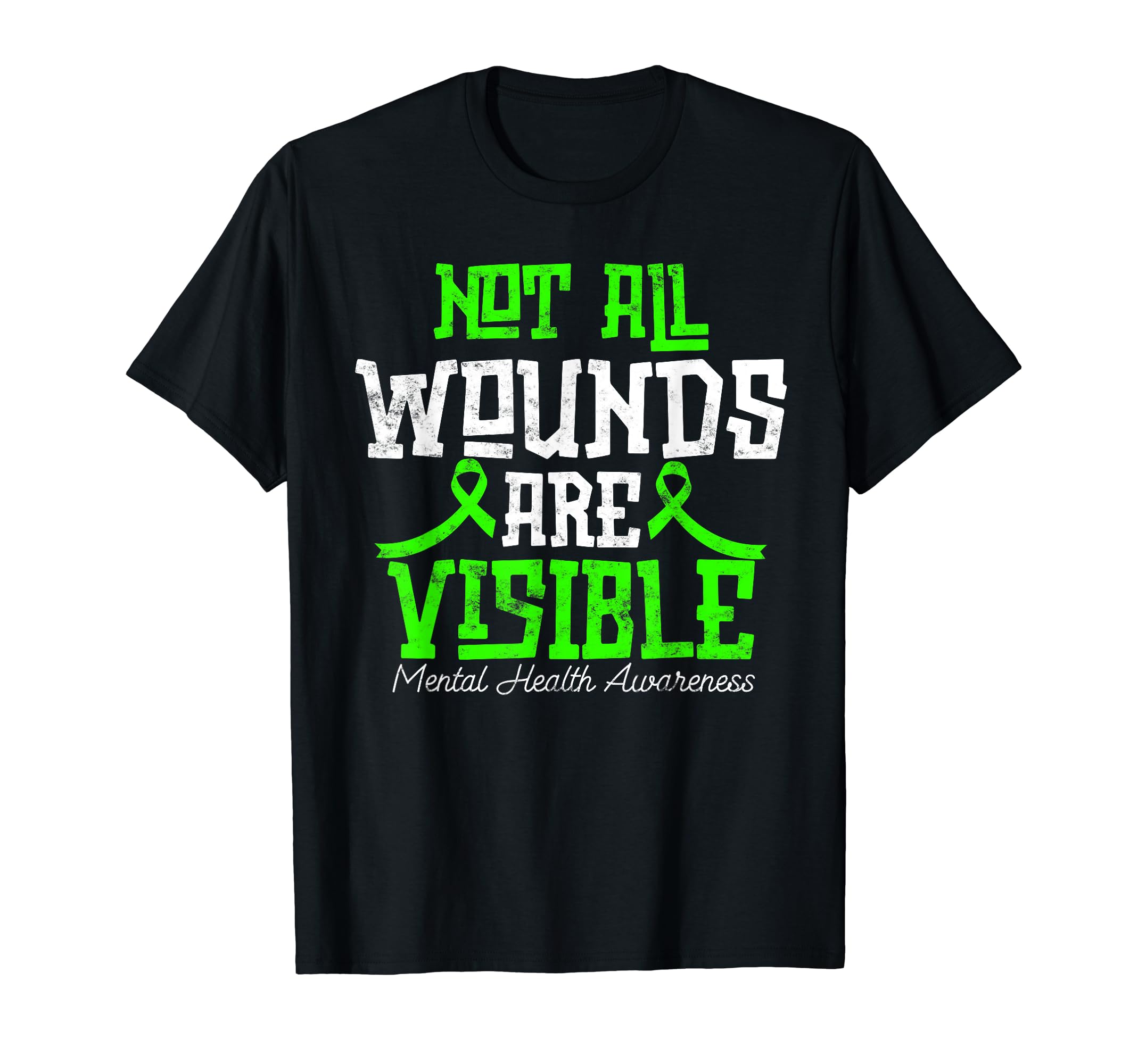 Not All Wounds Are Visible Awareness T-Shirt - Minimalist Print for Adults - T-Shirt, Sweatshirt, Hoodie