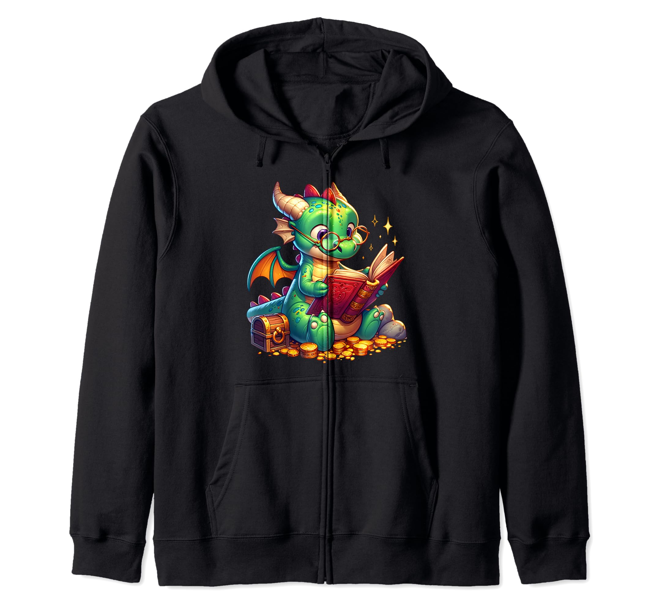 Book Loving Dragon Gifts And T-Shirt - Fun Novelty Design Men Women - T-Shirt, Sweatshirt, Hoodie