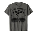 Funny Distracted Dragons And Books T-Shirt - Aesthetic Graphic Unisex - T-Shirt, Sweatshirt, Hoodie