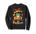 Overstimulated But Festive Frog Sweatshirt - Aesthetic Graphic Unisex - T-Shirt, Sweatshirt, Hoodie