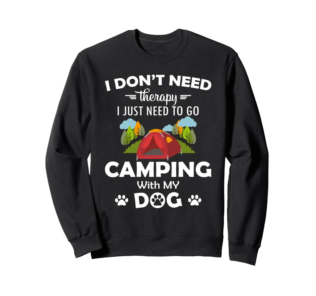 Camping Dog Camper Sweatshirt - Graphic Print for Adults - T-Shirt, Sweatshirt, Hoodie
