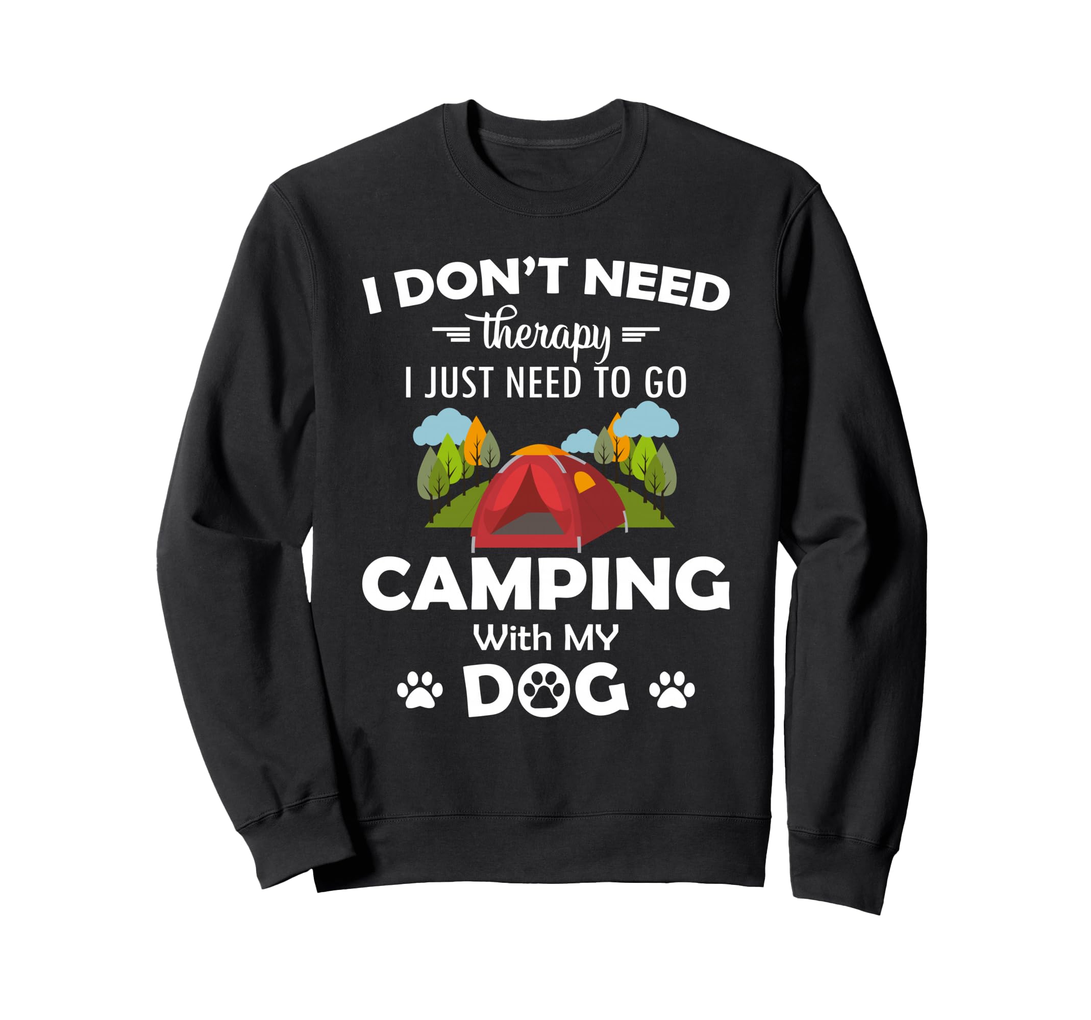 Camping Dog Camper Sweatshirt - Graphic Print for Adults - T-Shirt, Sweatshirt, Hoodie