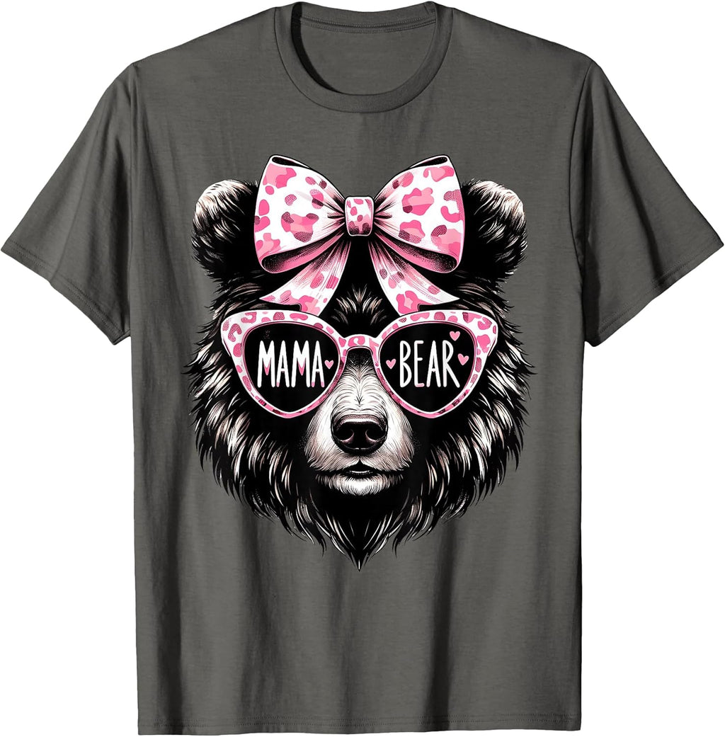Funny Mothers Day Mama Bear Sunglasses Bow Tie Unisex T-shirt, Sweatshirt, Hoodie, Long Sleeve Tee - T-Shirt, Sweatshirt, Hoodie