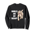 Doodles Are My Therapy Goldendoodle Sweatshirt - Graphic Print Unisex - T-Shirt, Sweatshirt, Hoodie