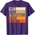 Wife Mom Protector Hero Legend Tees Merch Unisex T-shirt, Sweatshirt, Hoodie, Long Sleeve Tee - T-Shirt, Sweatshirt, Hoodie