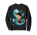 Meditation Seahorse Yoga Pose Relaxing Sweatshirt - Trendy Graphic Unisex - T-Shirt, Sweatshirt, Hoodie