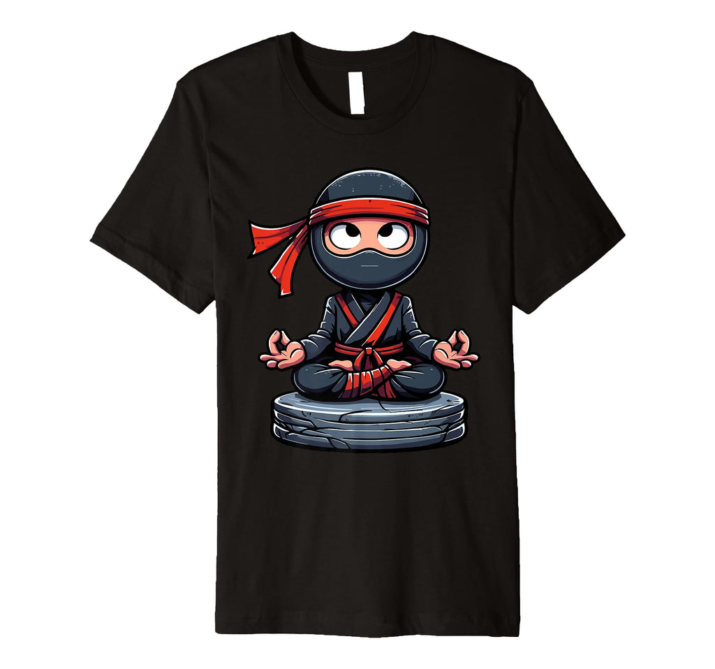 Meditation Ninja Yoga Pose Relaxing T-Shirt - Unique Graphic for Adults - T-Shirt, Sweatshirt, Hoodie