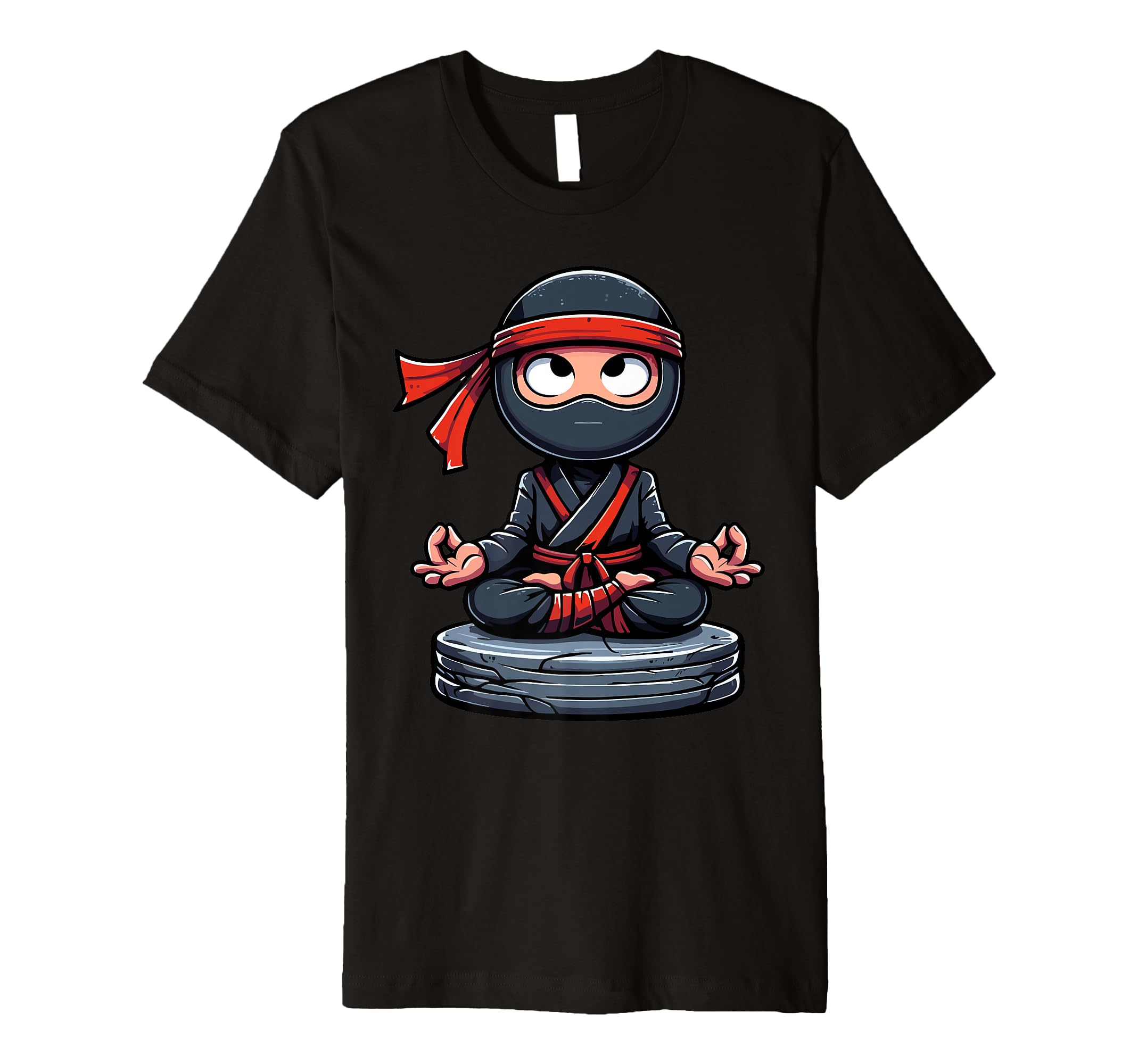 Meditation Ninja Yoga Pose Relaxing T-Shirt - Unique Graphic for Adults - T-Shirt, Sweatshirt, Hoodie