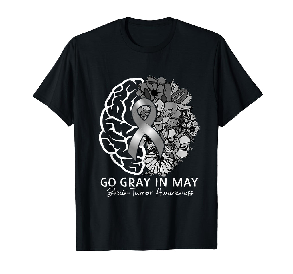 Brain Tumor Awareness Wear Gray May T-Shirt - Novelty Apparel Men Women - T-Shirt, Sweatshirt, Hoodie