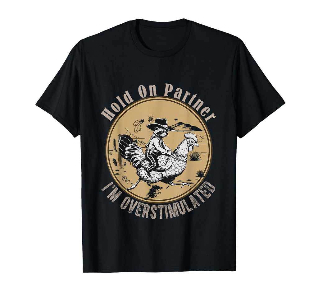 Funny Racoon Cowboy Western T-Shirt - Unique Graphic for Adults - T-Shirt, Sweatshirt, Hoodie