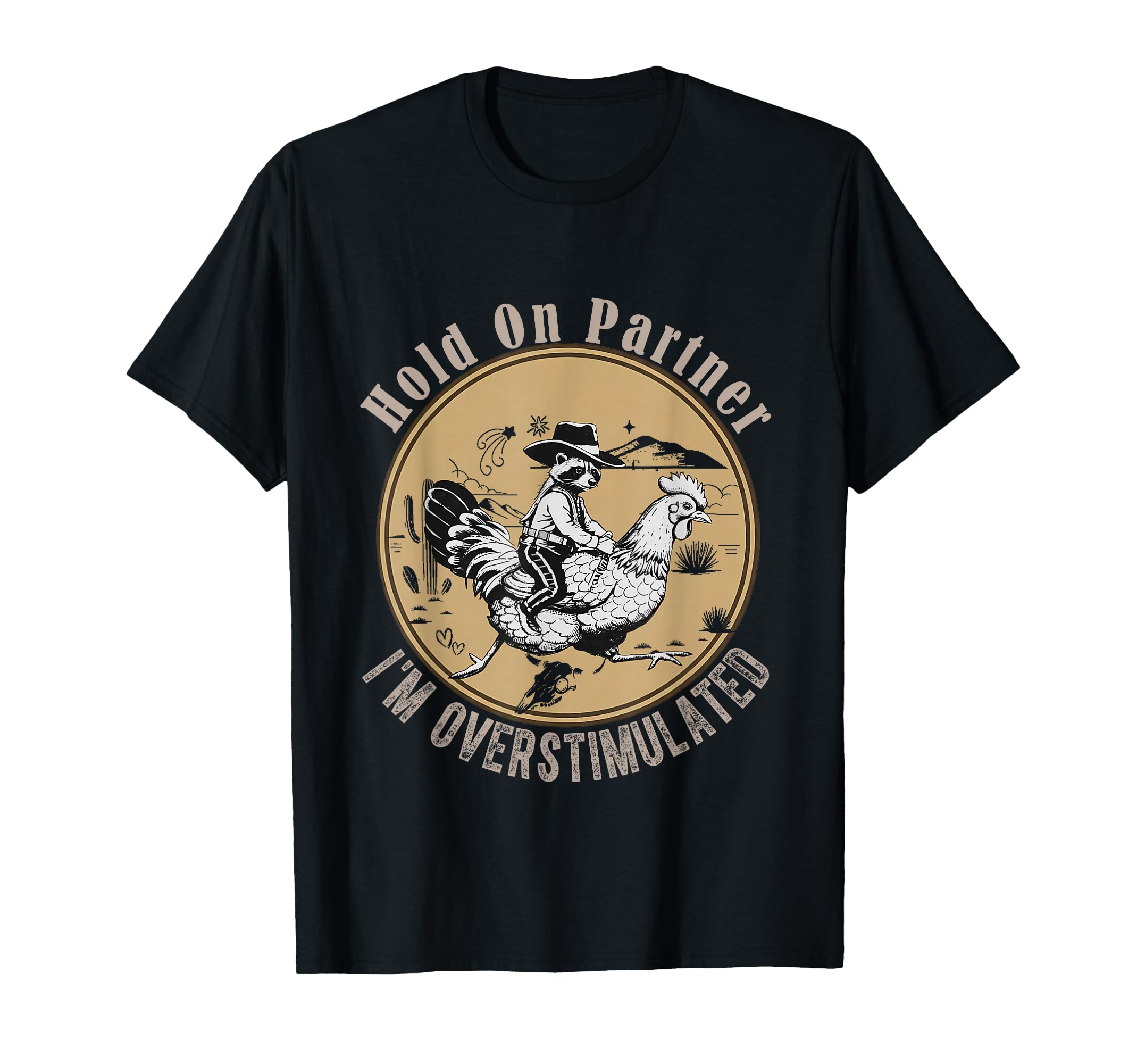 Funny Racoon Cowboy Western T-Shirt - Unique Graphic for Adults - T-Shirt, Sweatshirt, Hoodie