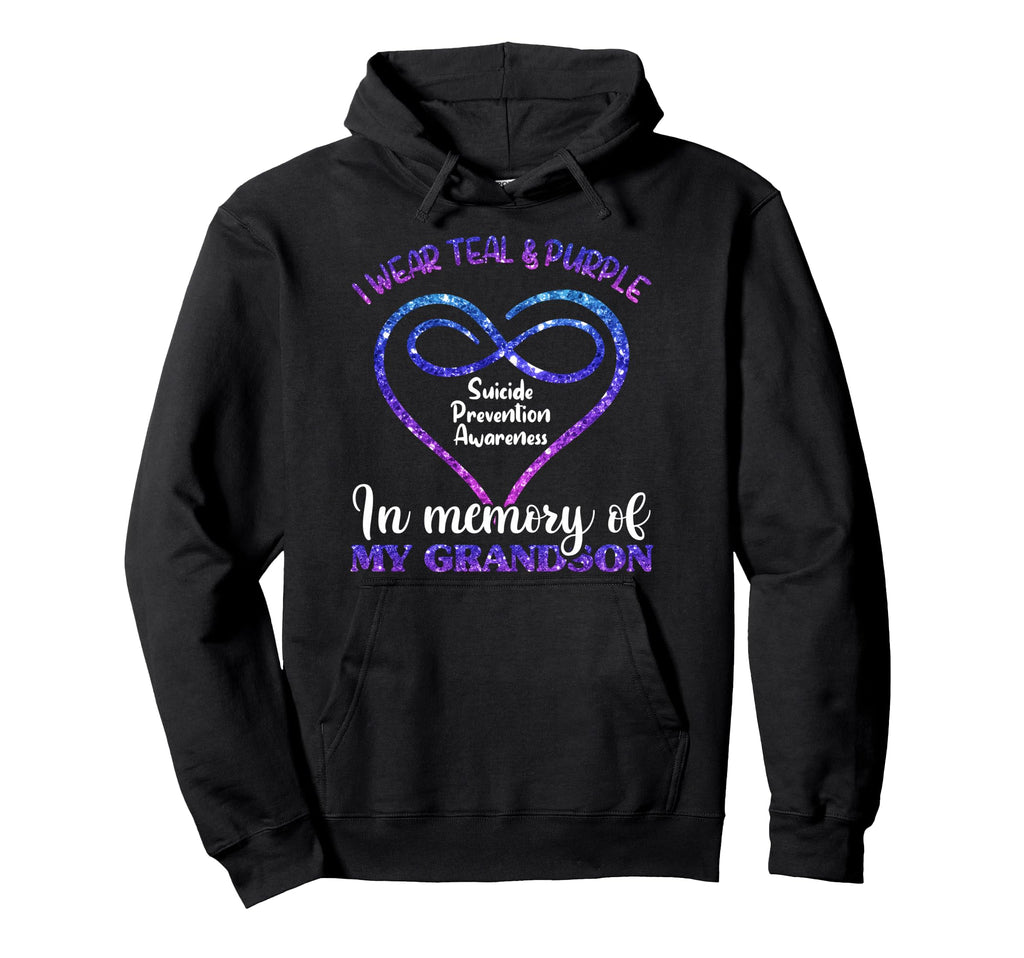 Suicide Prevention Teal Purple Hoodie - Casual Everyday Wear Men Women - T-Shirt, Sweatshirt, Hoodie