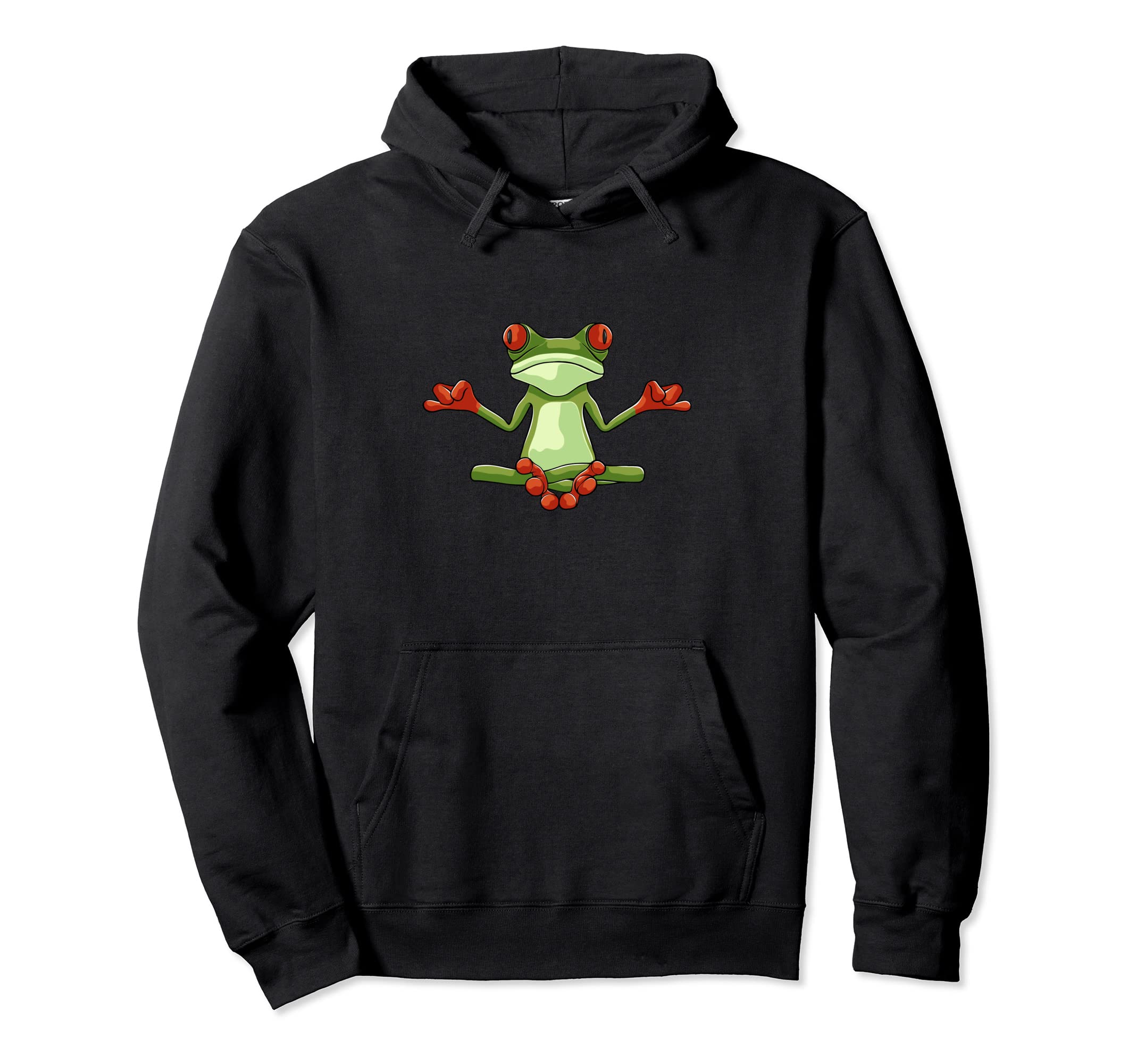 Meditation Zen Frog Yoga Pose Relaxaing Hoodie - Minimalist Print Unisex - T-Shirt, Sweatshirt, Hoodie