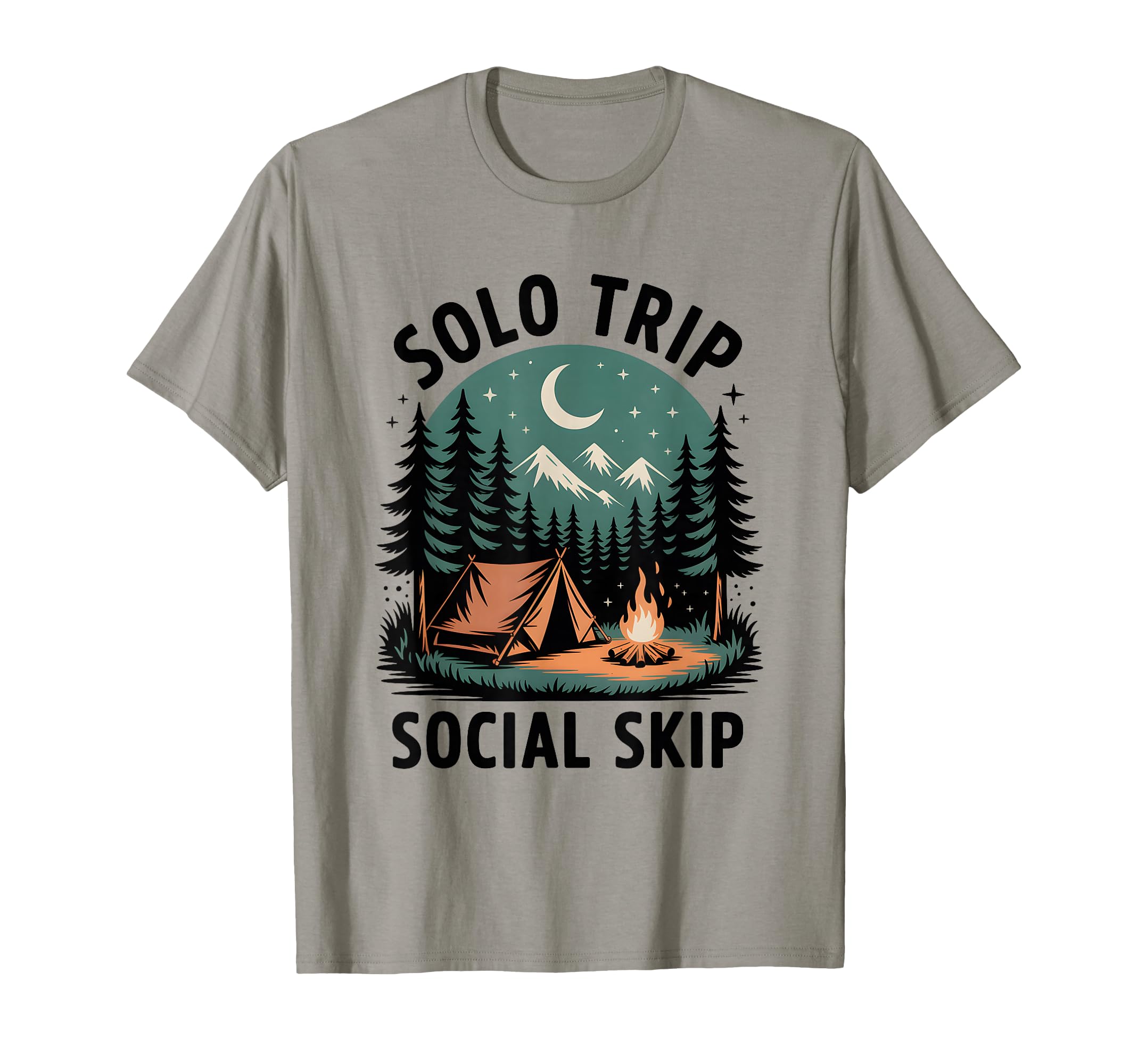 Solo Trip Social Skip Introvert Travel T-Shirt - Custom Art Print Unisex - T-Shirt, Sweatshirt, Hoodie