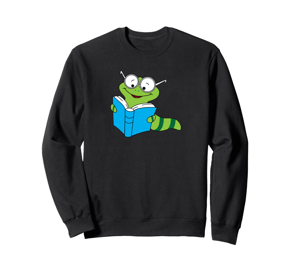 Bookworm Nerd Reading Illustration Sweatshirt - Streetwear Style for Adults - T-Shirt, Sweatshirt, Hoodie