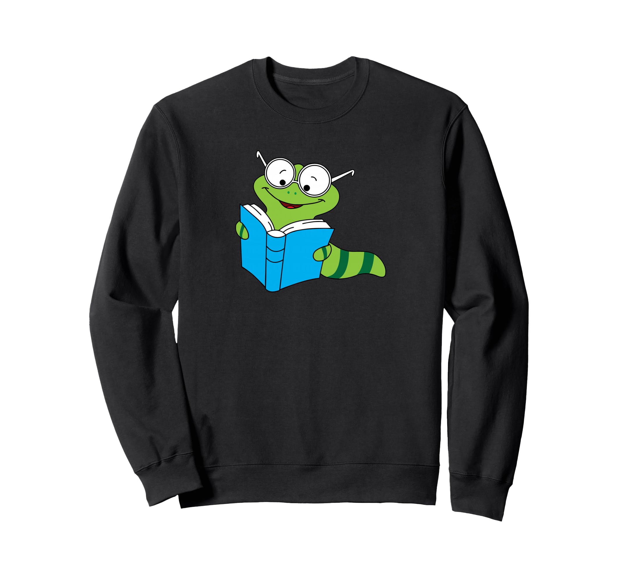 Bookworm Nerd Reading Illustration Sweatshirt - Streetwear Style for Adults - T-Shirt, Sweatshirt, Hoodie