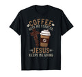 Coffee Gets Me Started Jesus Keeps T-Shirt - Streetwear Style for Adults - T-Shirt, Sweatshirt, Hoodie