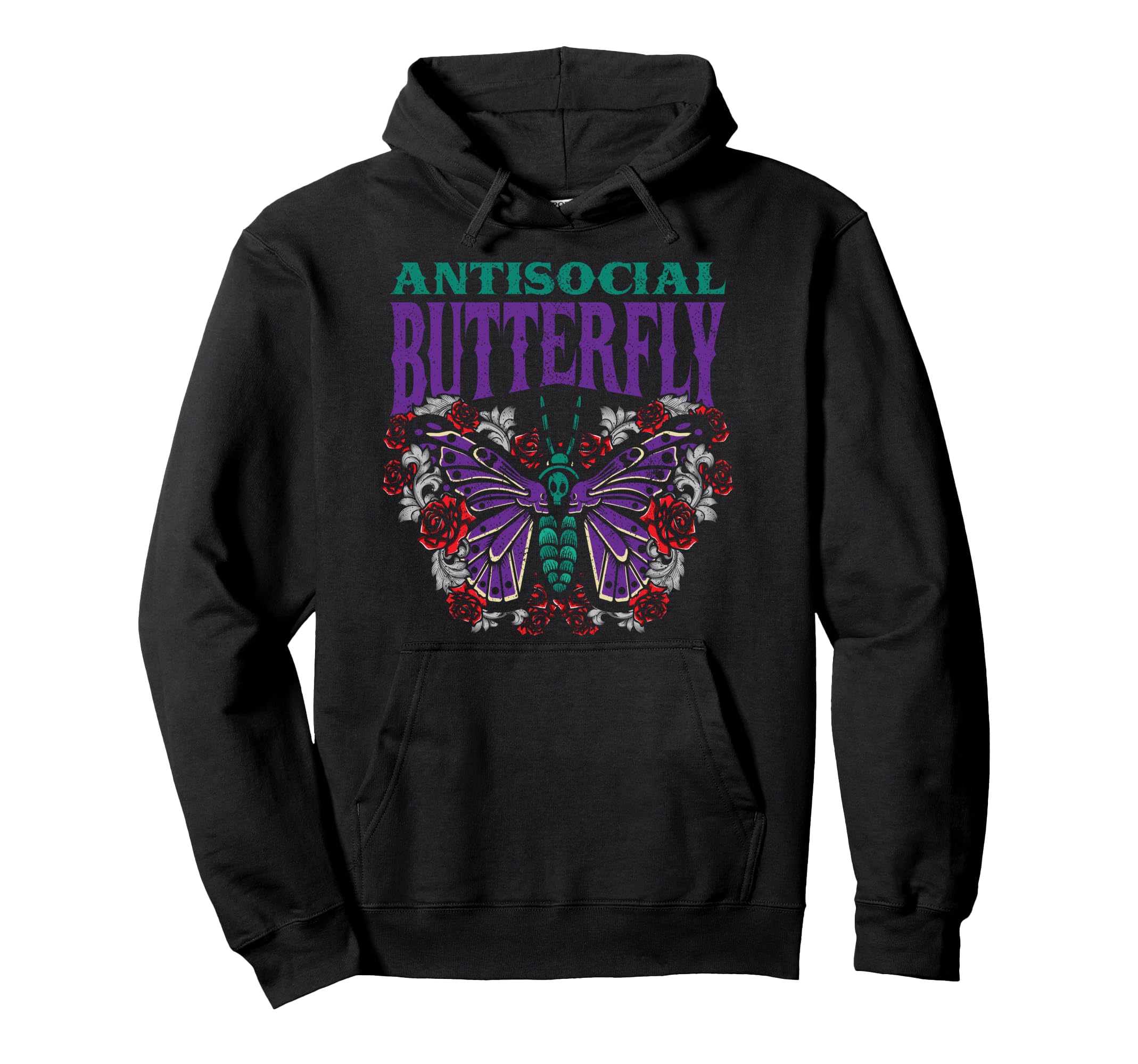 Butterfly Antisocial Entomologist Hoodie - Unique Graphic Men Women - T-Shirt, Sweatshirt, Hoodie