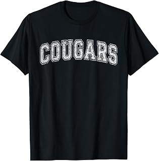 Cougars High School Sports Team Spirit Vintage Distressed T-Shirt Unisex T-shirt, Sweatshirt, Hoodie, Long Sleeve Tee - T-Shirt, Sweatshirt, Hoodie