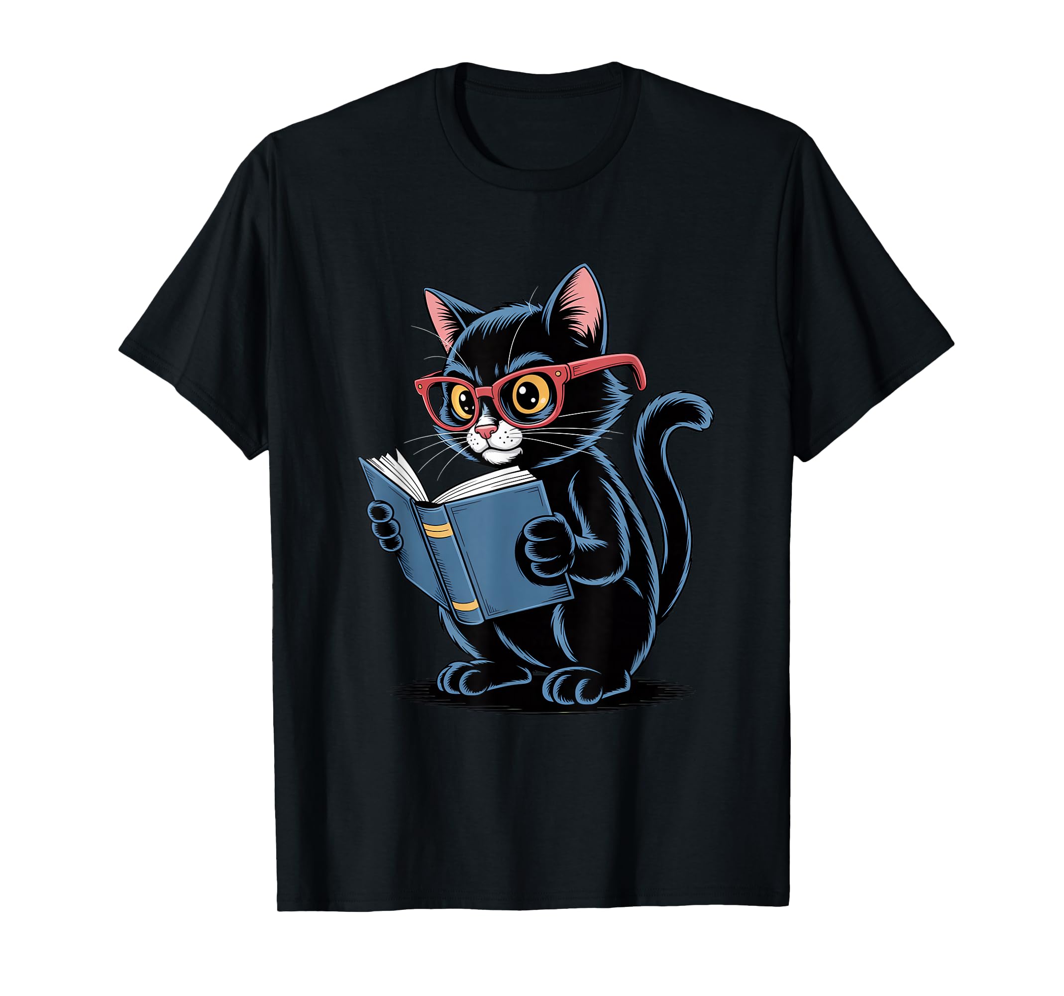 Cat Reading Book Nerd Kitty Bookworm T-Shirt - Streetwear Style for Adults - T-Shirt, Sweatshirt, Hoodie
