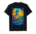 Buddha Sunset Art Spiritual Ocean T-Shirt - Unique Graphic for Adults - T-Shirt, Sweatshirt, Hoodie