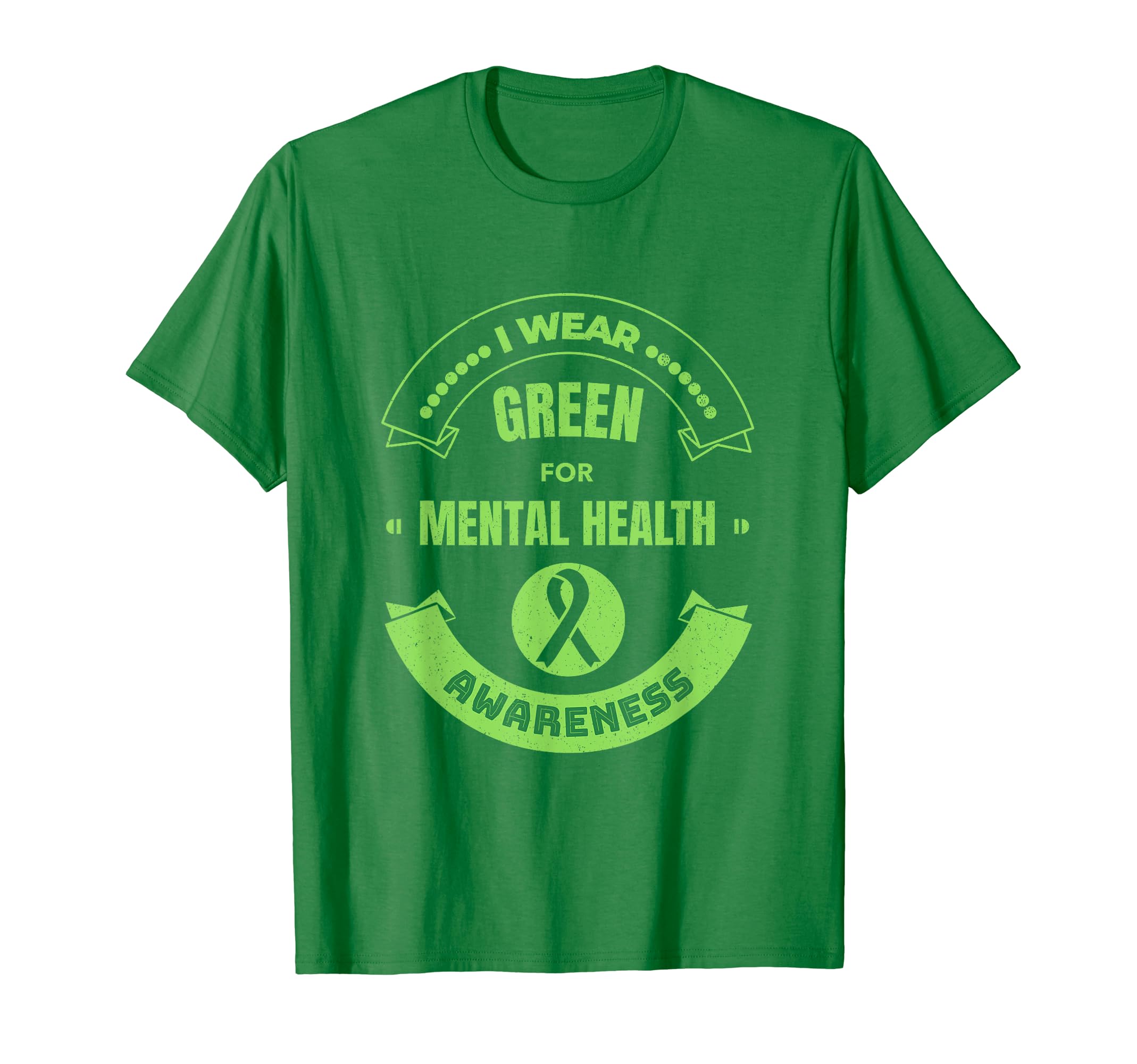 Green Ribbon I Wear Green Mental Health T-Shirt - Trendy Graphic Men Women - T-Shirt, Sweatshirt, Hoodie