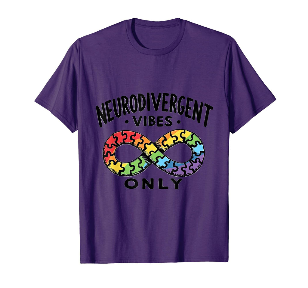 Neurodivergent Vibes Only Autism T-Shirt - Aesthetic Graphic for Adults - T-Shirt, Sweatshirt, Hoodie