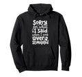 Sorry What I Said When I Was Hoodie - Novelty Apparel Men Women - T-Shirt, Sweatshirt, Hoodie