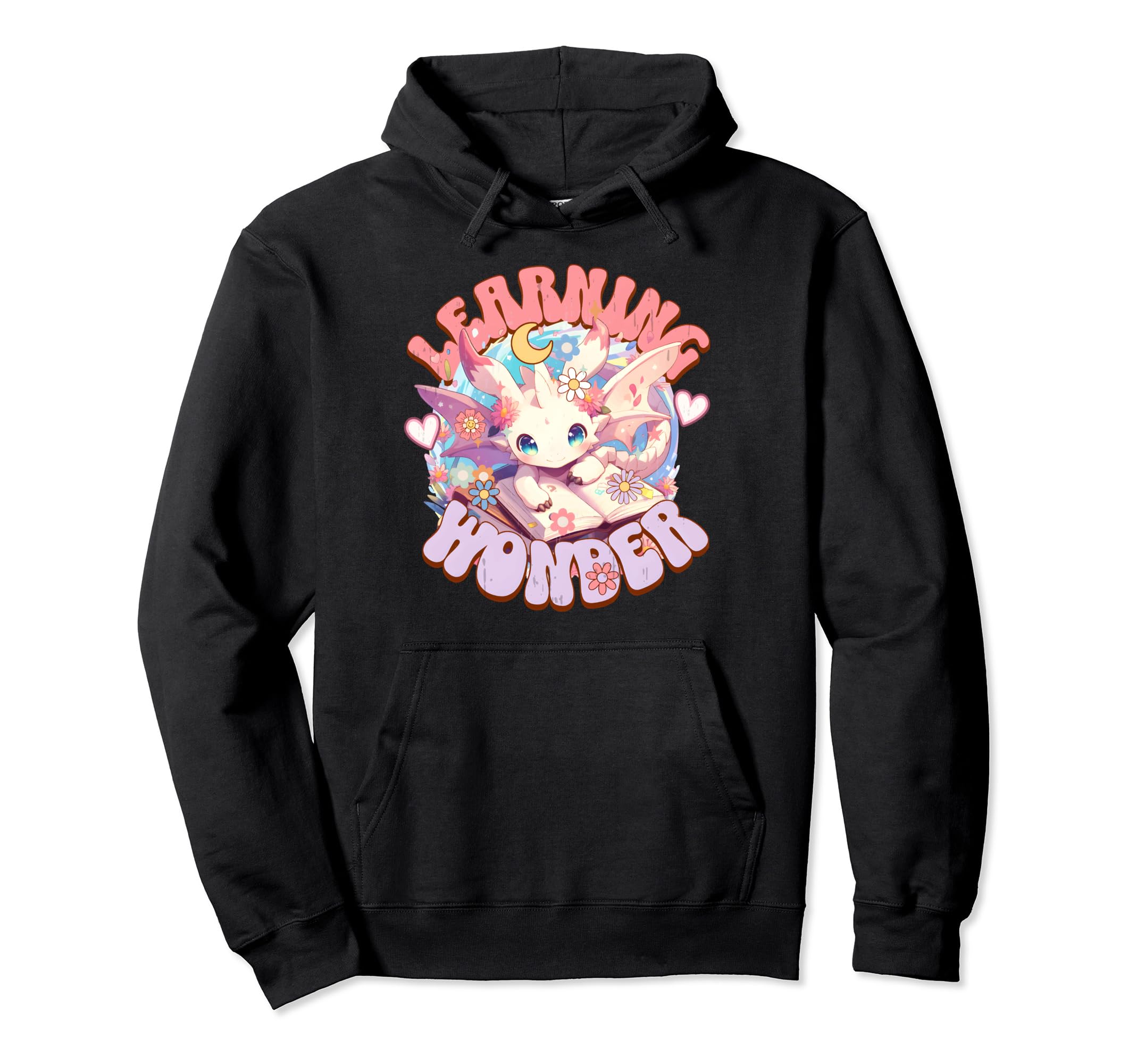 Dragon Learning Wonder Bookworm Books Hoodie - Aesthetic Graphic Men Women - T-Shirt, Sweatshirt, Hoodie