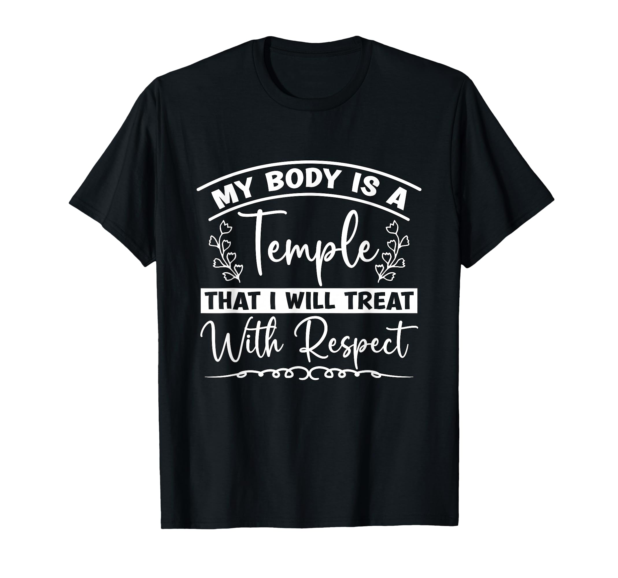 My Body Is Temple Coffee Anxiety T-Shirt - Minimalist Print Unisex - T-Shirt, Sweatshirt, Hoodie