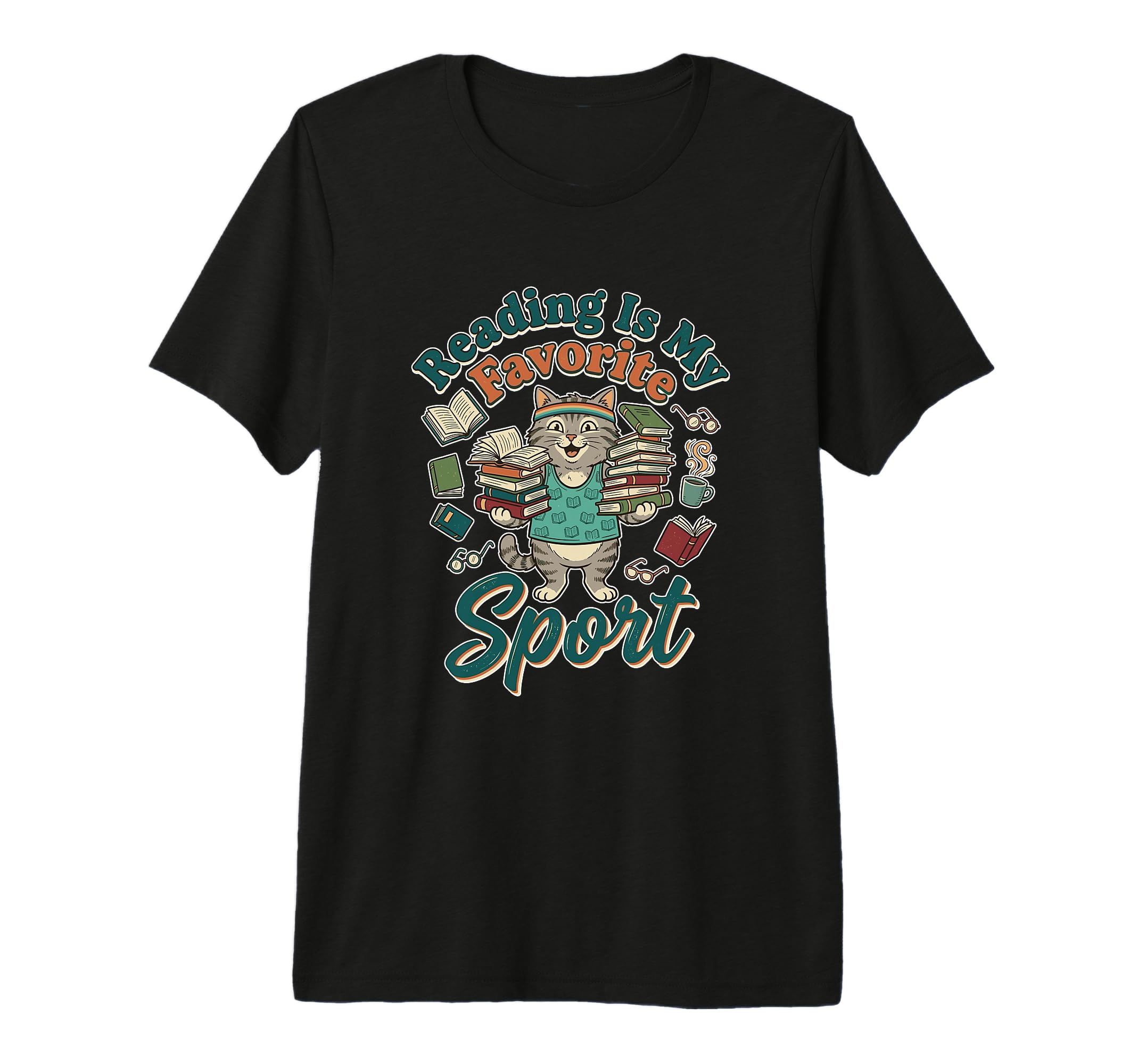 Funny Bookish Cat Reading My T-Shirt - Streetwear Style for Adults - T-Shirt, Sweatshirt, Hoodie