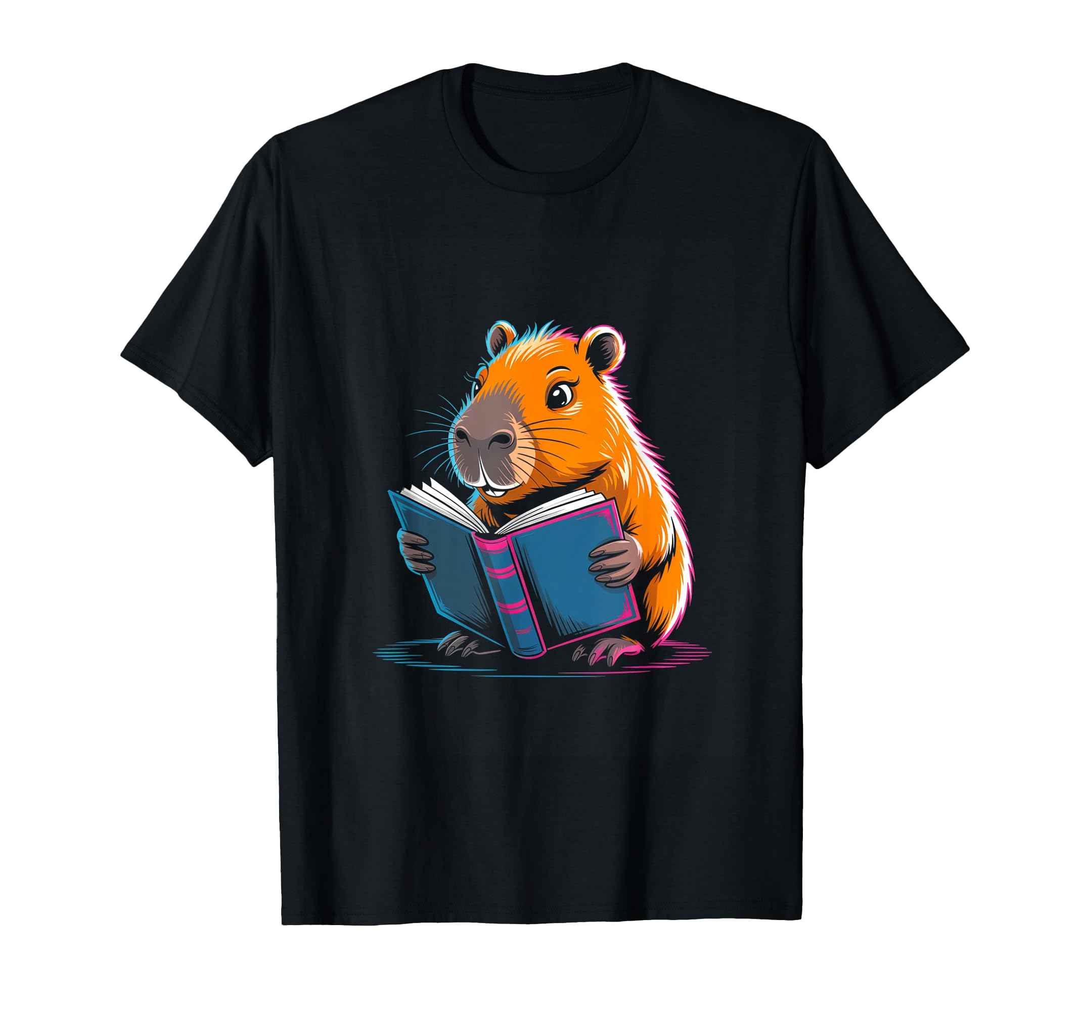 Capybara Reading Book Lover Study Nerd T-Shirt - Unique Graphic Men Women - T-Shirt, Sweatshirt, Hoodie