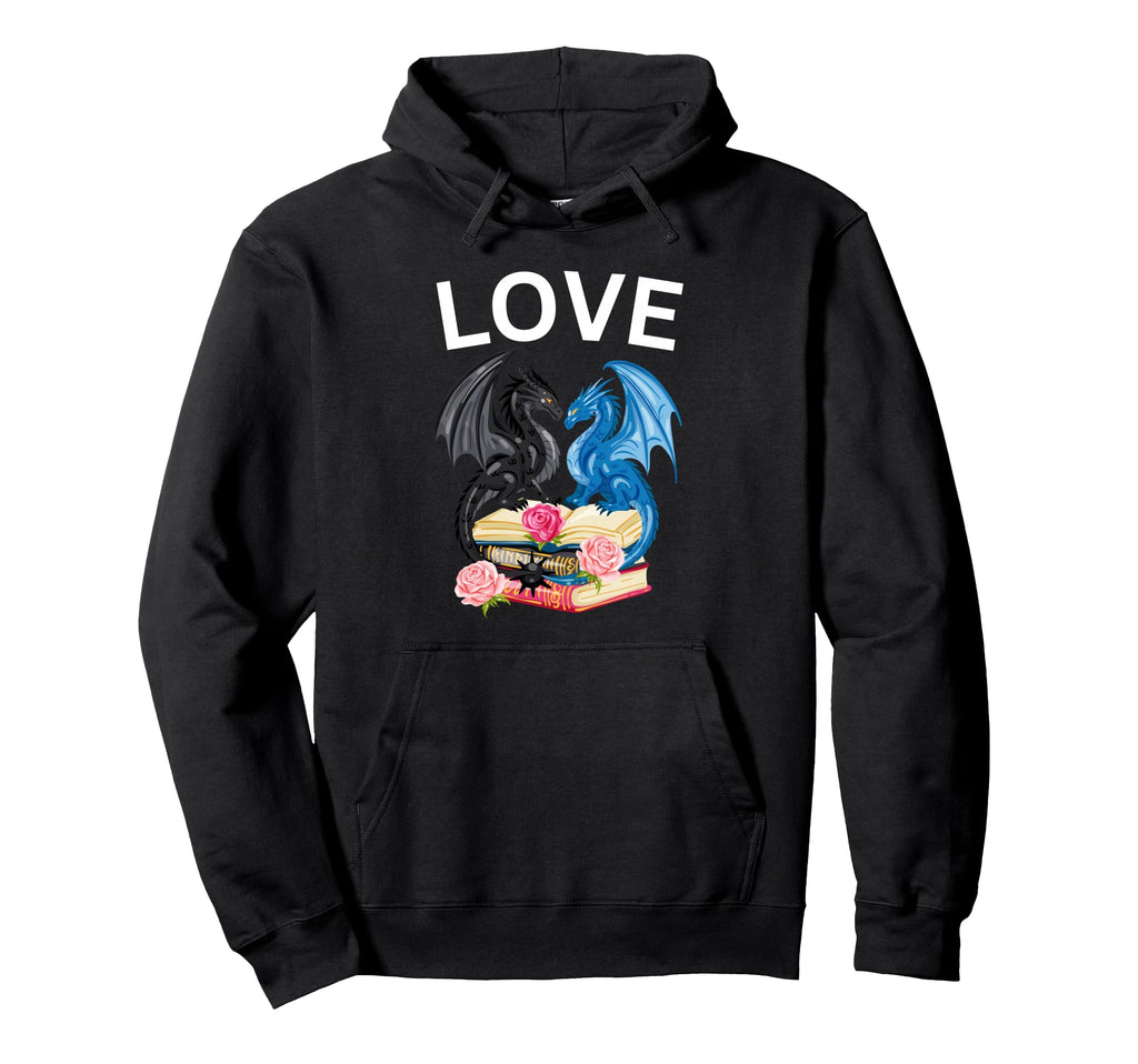 Dragons Book Love Books Fairy Tale Hoodie - Fun Novelty Design for Adults - T-Shirt, Sweatshirt, Hoodie