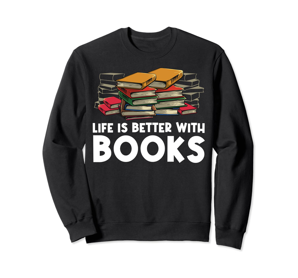 Funny Bookworm Art Book Reading Sweatshirt - Aesthetic Graphic Men Women - T-Shirt, Sweatshirt, Hoodie