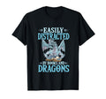 Book Nerd Easily Distracted Books Dragon T-Shirt - Graphic Print Men Women - T-Shirt, Sweatshirt, Hoodie