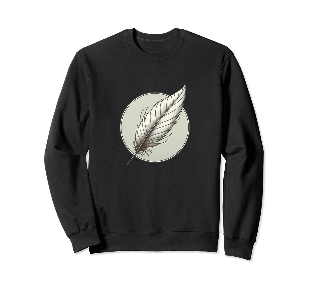 Writing Author Feather Sweatshirt - Minimalist Print Unisex - T-Shirt, Sweatshirt, Hoodie