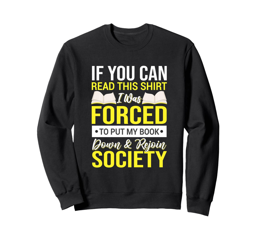 Funny Book Lover Reading Sweatshirt - Minimalist Print for Adults - T-Shirt, Sweatshirt, Hoodie