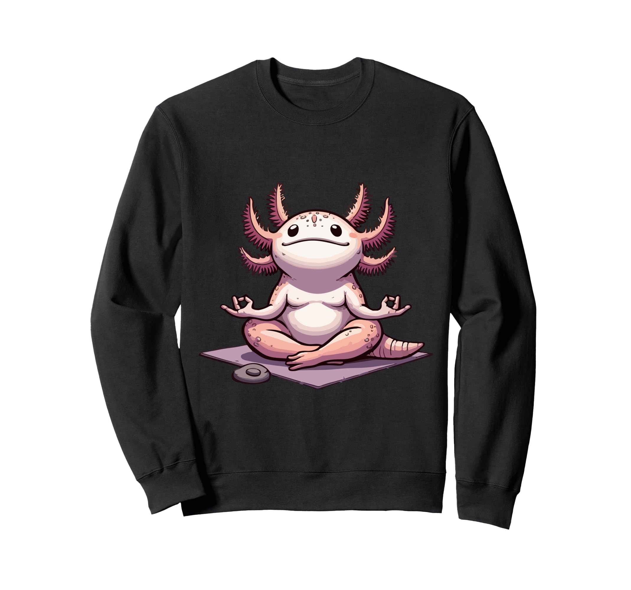 Meditation Axolotl Yoga Pose Relaxing Sweatshirt - Trendy Graphic Unisex - T-Shirt, Sweatshirt, Hoodie