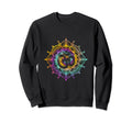 Om Symbol Colorful Mandala Geometry Sweatshirt - Aesthetic Graphic Unisex - T-Shirt, Sweatshirt, Hoodie