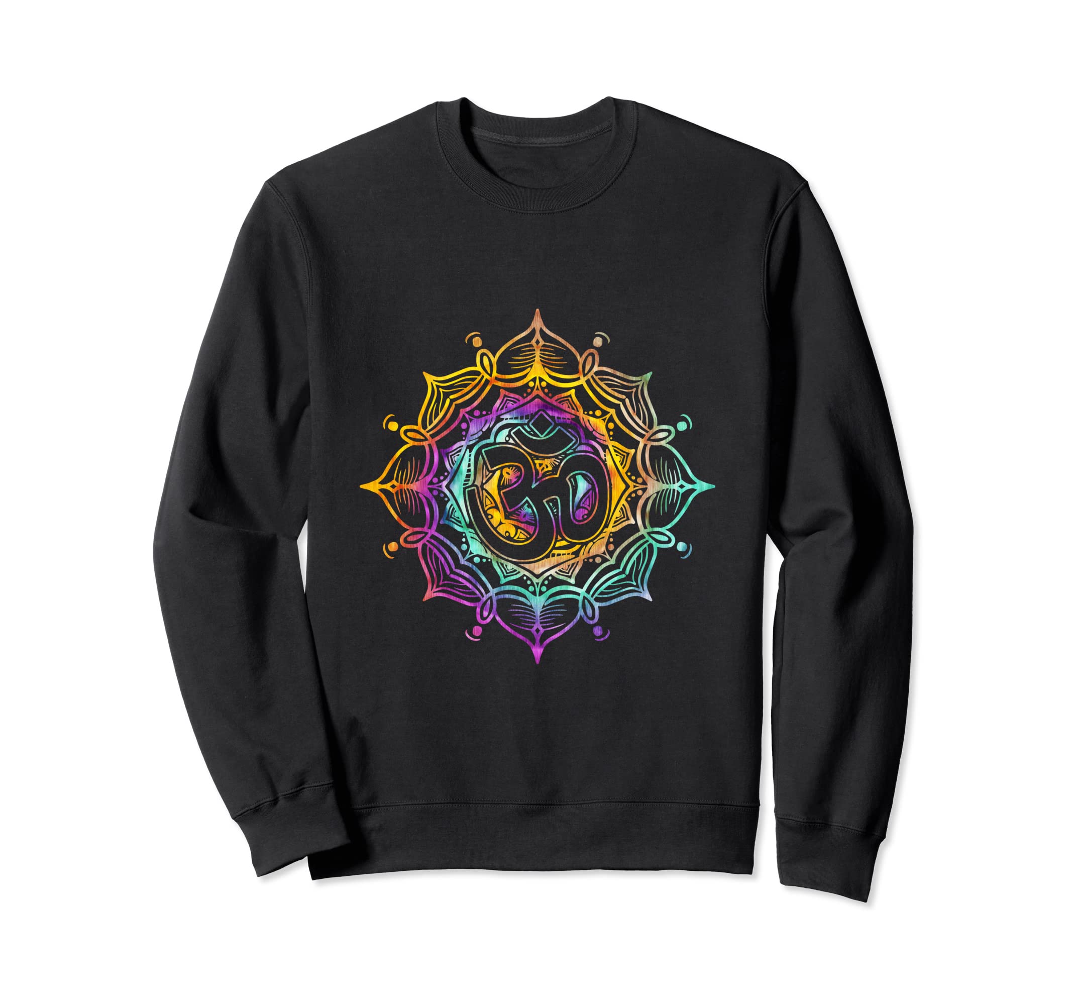 Om Symbol Colorful Mandala Geometry Sweatshirt - Aesthetic Graphic Unisex - T-Shirt, Sweatshirt, Hoodie