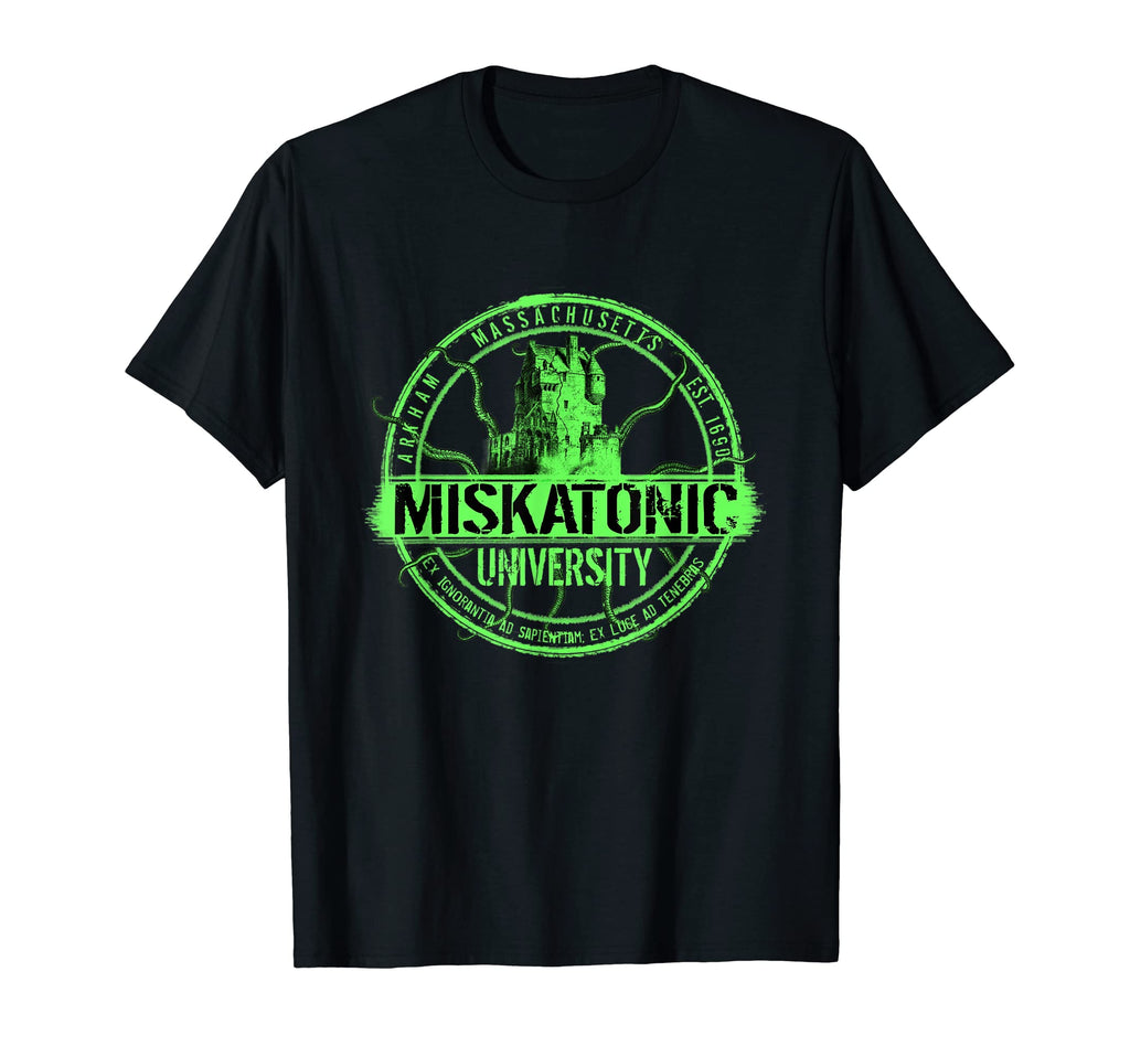Miskatonic University Logo Horror T-Shirt - Fun Novelty Design Unisex - T-Shirt, Sweatshirt, Hoodie