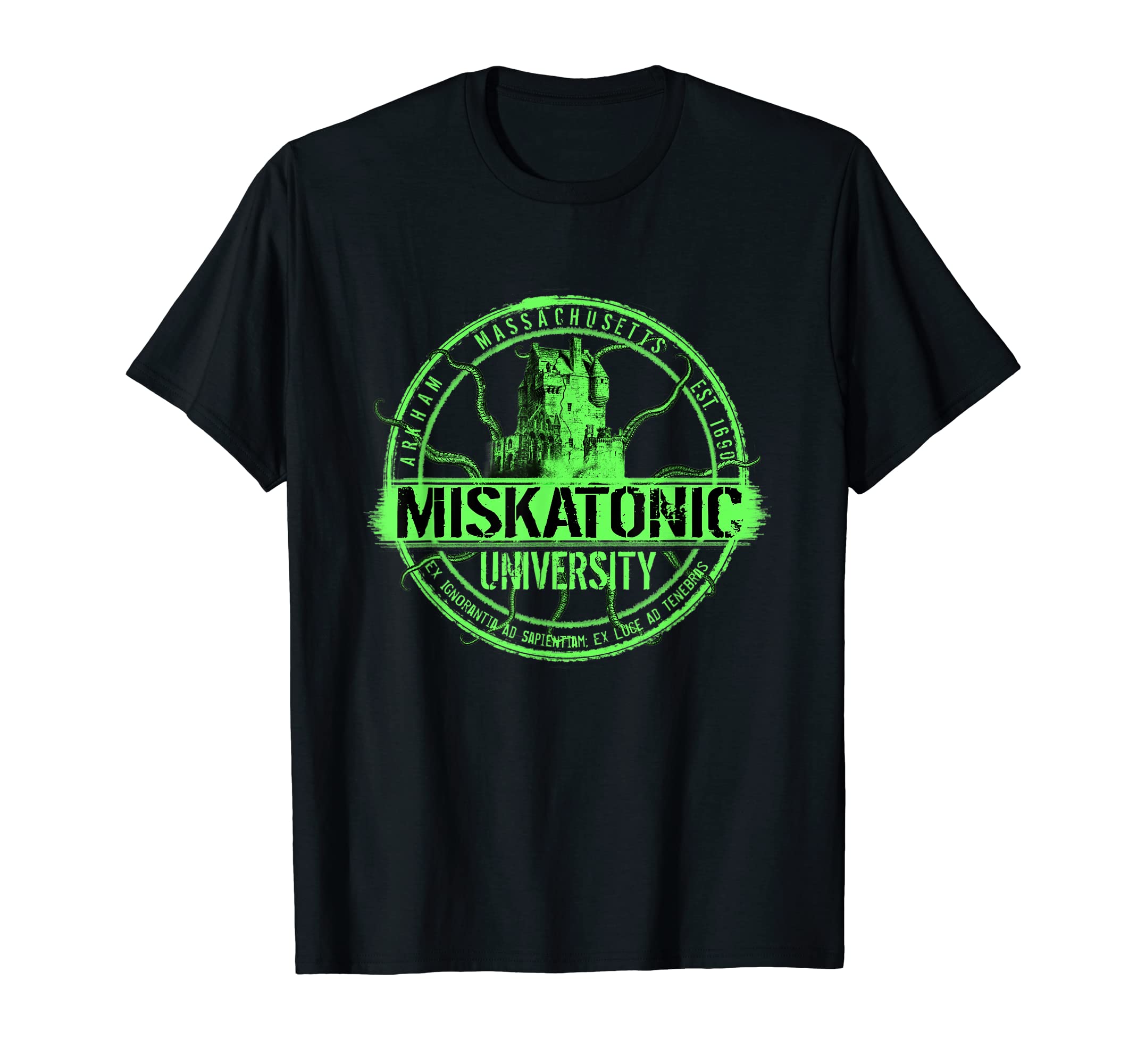 Miskatonic University Logo Horror T-Shirt - Fun Novelty Design Unisex - T-Shirt, Sweatshirt, Hoodie