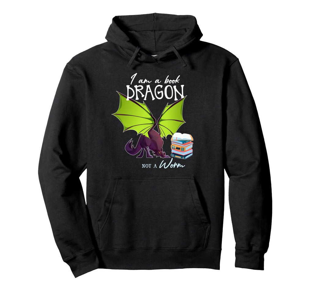 Im Book Dragon Reading Lover Not Book Hoodie - Trendy Graphic for Adults - T-Shirt, Sweatshirt, Hoodie