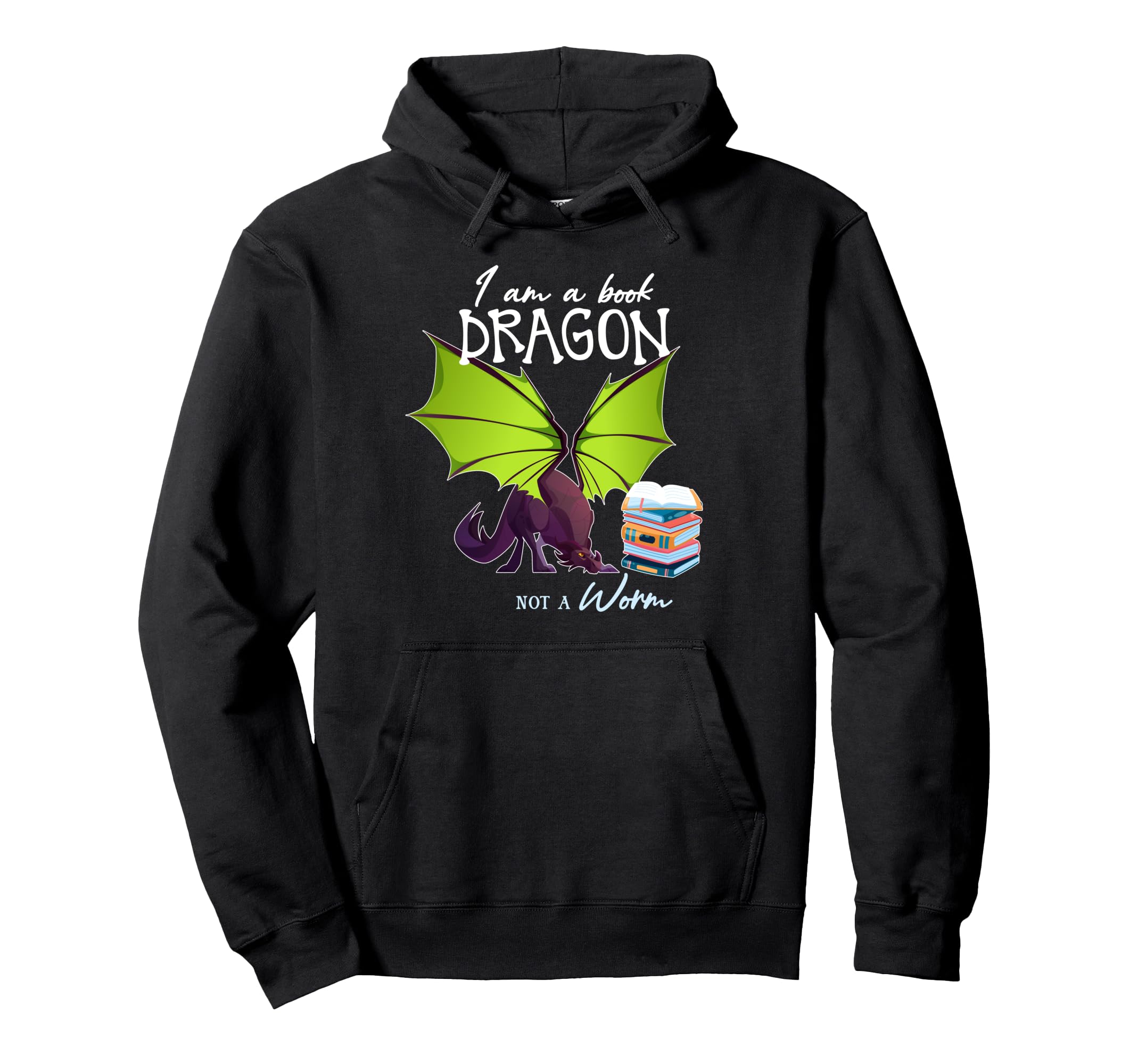 Im Book Dragon Reading Lover Not Book Hoodie - Trendy Graphic for Adults - T-Shirt, Sweatshirt, Hoodie