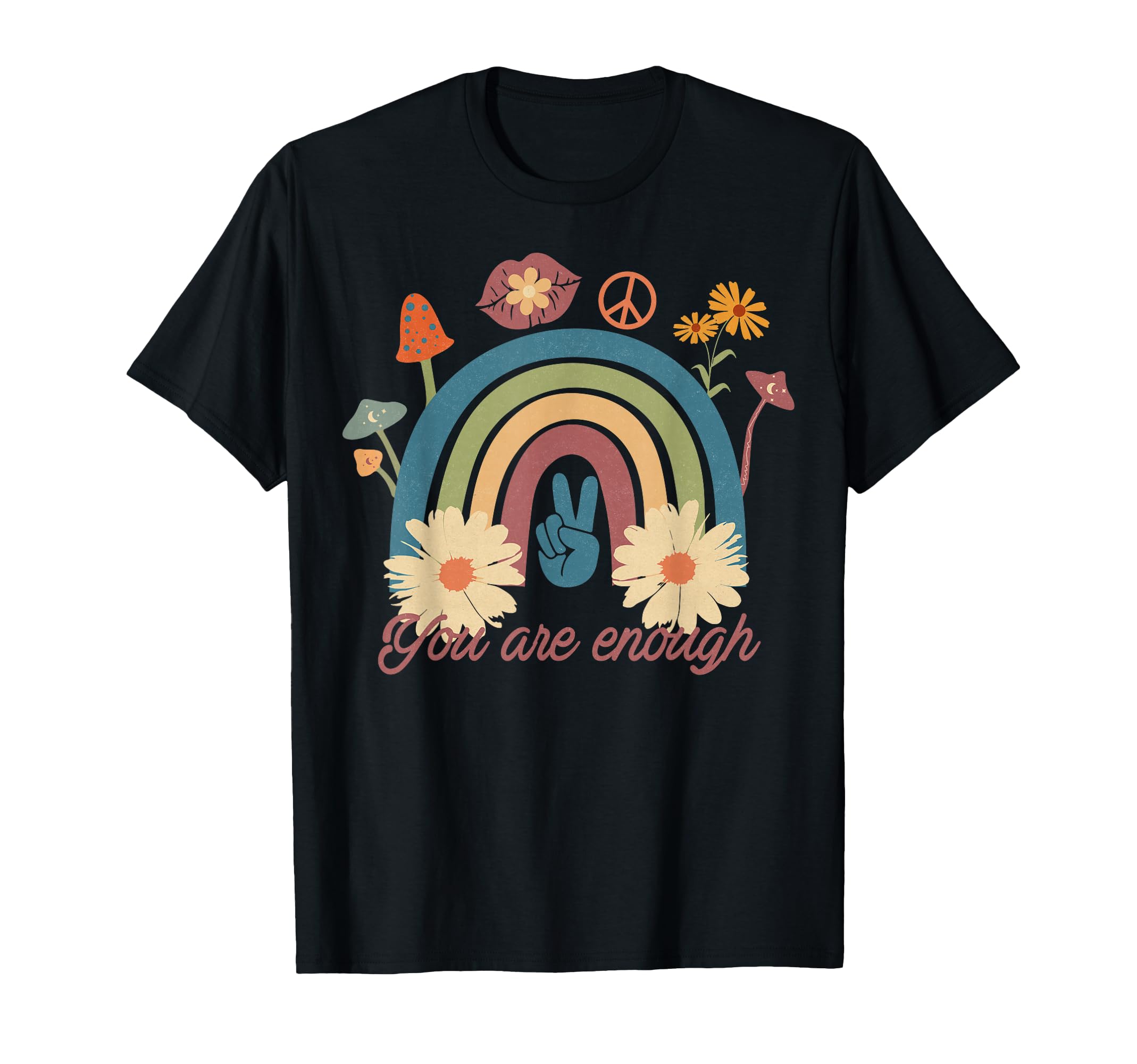 Hippie Costume Peace Sign Shirts Flower T-Shirt - Custom Art Print Unisex - T-Shirt, Sweatshirt, Hoodie